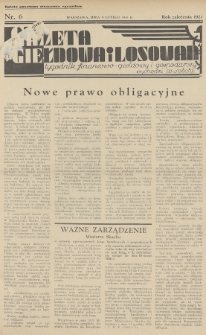 Gazeta Giełdowa i Losowań : tygodnik finansowo-giełdowy i gospodarczy. 1935, nr 6