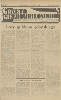 Gazeta Giełdowa i Losowań : tygodnik finansowo-giełdowy i gospodarczy. 1935, nr 24