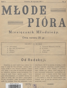 Młode Pióra : miesięcznik młodzieży. 1937, nr 1