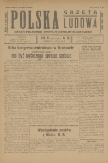Polska Gazeta Ludowa : dawniej „Polska Ludowa" : organ Polskiego Centrum Katolicko-Ludowego. R.4, 1930, no 28