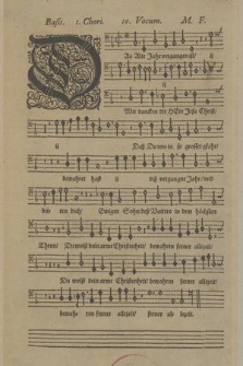 Ein Deutsch Gesang Dem Durchlauchtigen Hochgeboren Fürsten und Herrn [...] Johann Casimirn [...] Mit Zehen Stimmen [...] Componirt [...]. 4. Basis