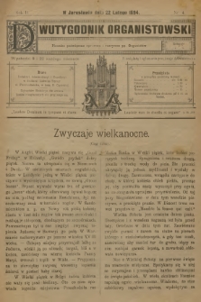 Dwutygodnik organistowski : pisemko poświęcone sprawom i rozrywce pp. Organistów. R.2, 1894, nr 4
