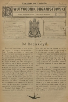 Dwutygodnik organistowski : pisemko poświęcone sprawom i rozrywce pp. Organistów. R.2, 1894, nr 10