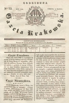 Codzienna Gazeta Krakowska. 1833, nr 72