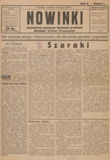 Nowinki : czasopismo społeczne. 1935, nr 1