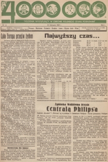 4000000 : tygodnik wystepujący w obronie polskiego stanu posiadania. R. 1, 1938, nr 12