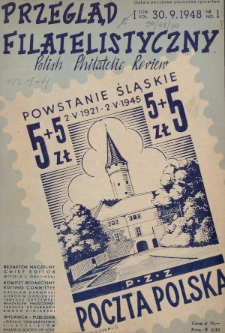 Przegląd Filatelistyczny = Polish Philatelic Review. T. 1, 1948/1949, nr 1