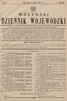 Wołyński Dziennik Wojewódzki. 1928, nr 3