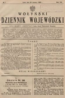 Wołyński Dziennik Wojewódzki. 1928, nr 7