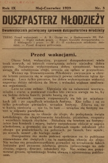 Duszpasterz Młodzieży : dwumiesięcznik poświęcony sprawom duszpasterstwa młodzieży. R.9, 1929, nr 3