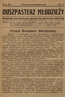 Duszpasterz Młodzieży : dwumiesięcznik poświęcony sprawom duszpasterstwa młodzieży. R.9, 1929, nr 5