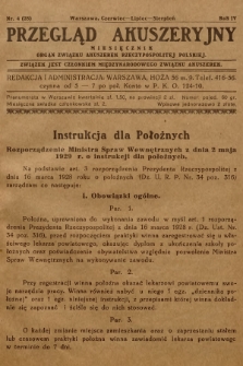 Przegląd Akuszeryjny : miesięcznik : organ Związku Akuszerek Rzeczypospolitej Polskiej. R.4, 1929, nr 4 (28)