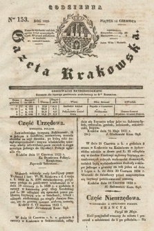 Codzienna Gazeta Krakowska. 1833, nr 153