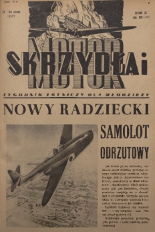 Skrzydła i Motor : tygodnik lotniczy. R. 2, 1947, nr 20