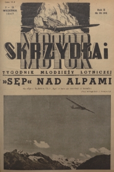 Skrzydła i Motor : tygodnik młodzieży lotniczej. R. 2, 1947, nr 36