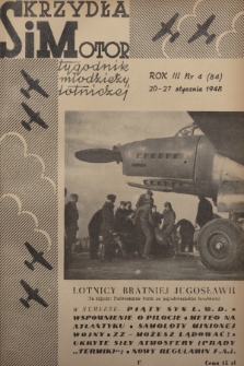 Skrzydła i Motor : tygodnik młodzieży lotniczej. R. 3, 1948, nr 4