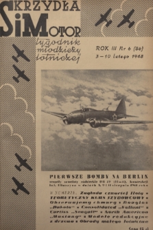 Skrzydła i Motor : tygodnik młodzieży lotniczej. R. 3, 1948, nr 6