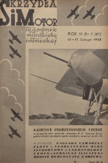 Skrzydła i Motor : tygodnik młodzieży lotniczej. R. 3, 1948, nr 7