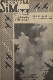 Skrzydła i Motor : tygodnik młodzieży lotniczej. R. 3, 1948, nr 25