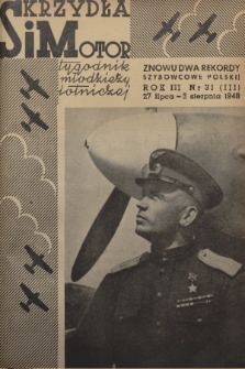 Skrzydła i Motor : tygodnik młodzieży lotniczej. R. 3, 1948, nr 31