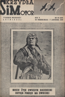 Skrzydła i Motor : tygodnik młodzieży lotniczej. R. 5, 1950, nr 45