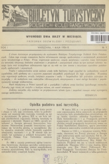 Biuletyn Turystyczny Polskich Kolei Państwowych. R.1, 1934, nr 1