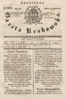 Codzienna Gazeta Krakowska. 1833, nr 255