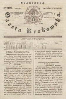 Codzienna Gazeta Krakowska. 1833, nr 256