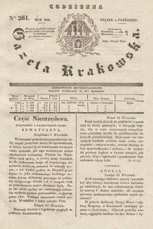 Codzienna Gazeta Krakowska. 1833, nr 261