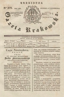 Codzienna Gazeta Krakowska. 1833, nr 278