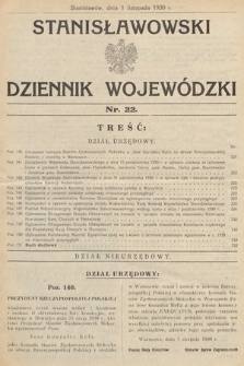 Stanisławowski Dziennik Wojewódzki. 1930, nr 22