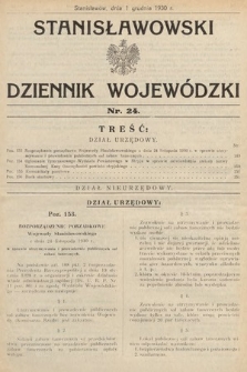 Stanisławowski Dziennik Wojewódzki. 1930, nr 24