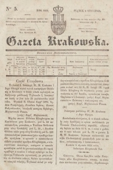 Gazeta Krakowska. 1836, nr 5