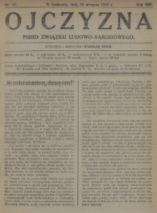 Ojczyzna : pismo Związku Ludowo-Narodowego. 1919, nr 11