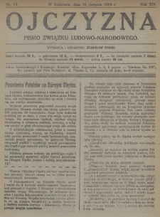 Ojczyzna : pismo Związku Ludowo-Narodowego. 1919, nr 13