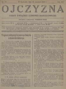 Ojczyzna : pismo Związku Ludowo-Narodowego. 1919, nr 17