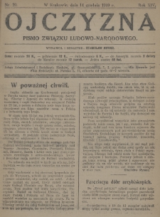 Ojczyzna : pismo Związku Ludowo-Narodowego. 1919, nr 29