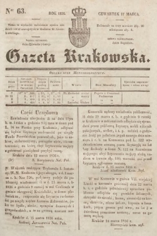 Gazeta Krakowska. 1836, nr 63