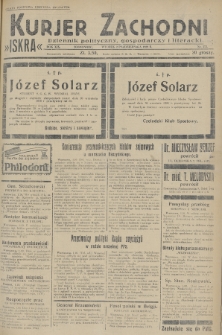 Kurjer Zachodni Iskra : dziennik polityczny, gospodarczy i literacki. R.19, 1928, nr 272
