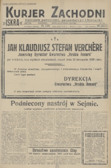 Kurjer Zachodni Iskra : dziennik polityczny, gospodarczy i literacki. R.19, 1928, nr 314