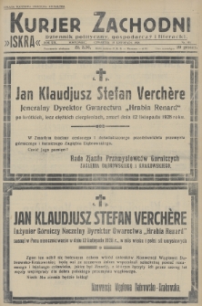 Kurjer Zachodni Iskra : dziennik polityczny, gospodarczy i literacki. R.19, 1928, nr 315
