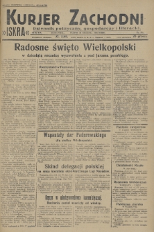 Kurjer Zachodni Iskra : dziennik polityczny, gospodarczy i literacki. R.19, 1928, nr 354
