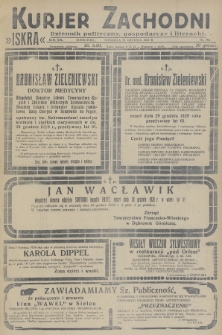 Kurjer Zachodni Iskra : dziennik polityczny, gospodarczy i literacki. R.19, 1928, nr 356