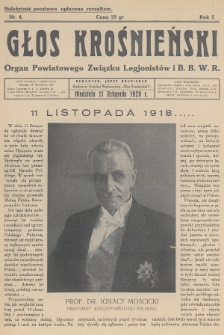 Głos Krośnieński : organ Powiatowego Związku Legjonistów i B. B. W. R. 1928, nr 4