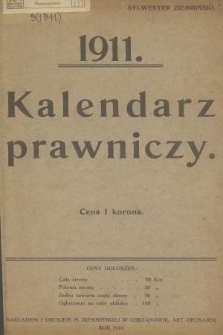 Kalendarz Prawniczy. R.9 (1911)