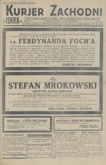 Kurjer Zachodni Iskra : dziennik polityczny, gospodarczy i literacki. R.20, 1929, nr 87