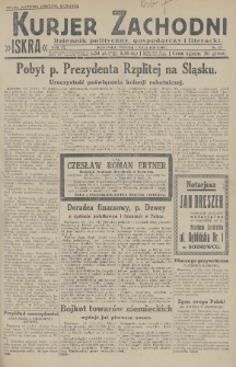 Kurjer Zachodni Iskra : dziennik polityczny, gospodarczy i literacki. R.20, 1929, nr 123