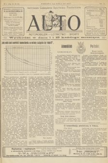 Auto : ilustrowane czasopismo sportowo-techniczne : automobilizm - lotnictwo - sporty. R.2, 1923, № 6