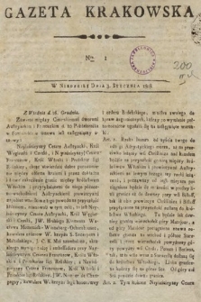 Gazeta Krakowska. 1808, nr 1