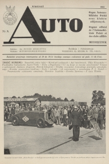 Auto : organ Automobilklubu Polski oraz klubów afiljowanych = organe officiel de l'Automobilklub Polski et des clubs affiliés. [R.12], 1933, nr 9